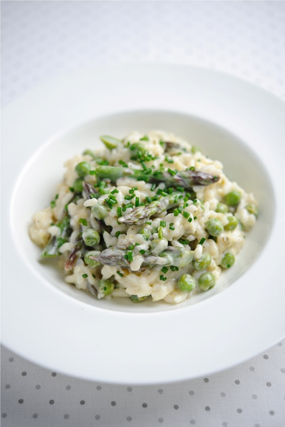 British asparagus and pea risotto HELLO!